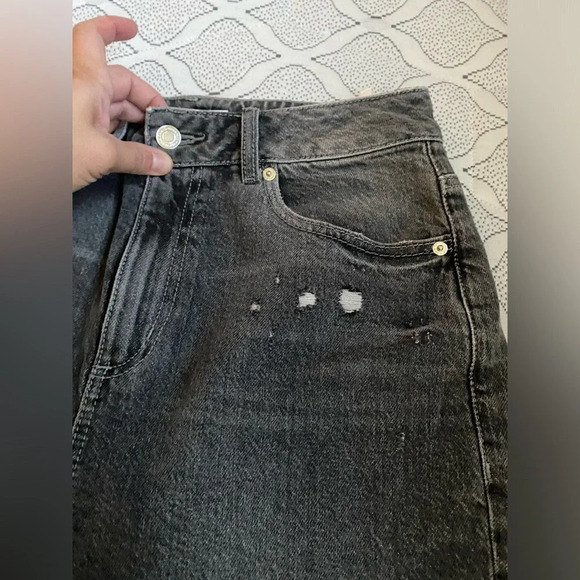 Dyndnm‎ Claudia High Rise Mom Gray Distressed Jeans 29 - Picture 4 of 7